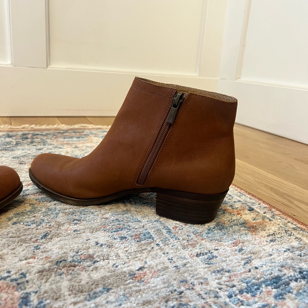 Lucky Brand Tan Leather Ankle Booties - Picture 3 of 7